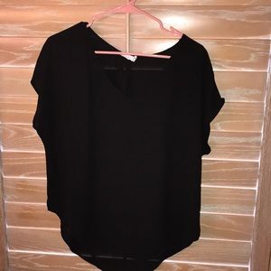 Black shirt sleeve polyester shirt…… size M